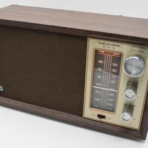 Vintage Radio AM/FM Cloth Speaker Woodgrain Lighted Dial Cool Mod Retro ...