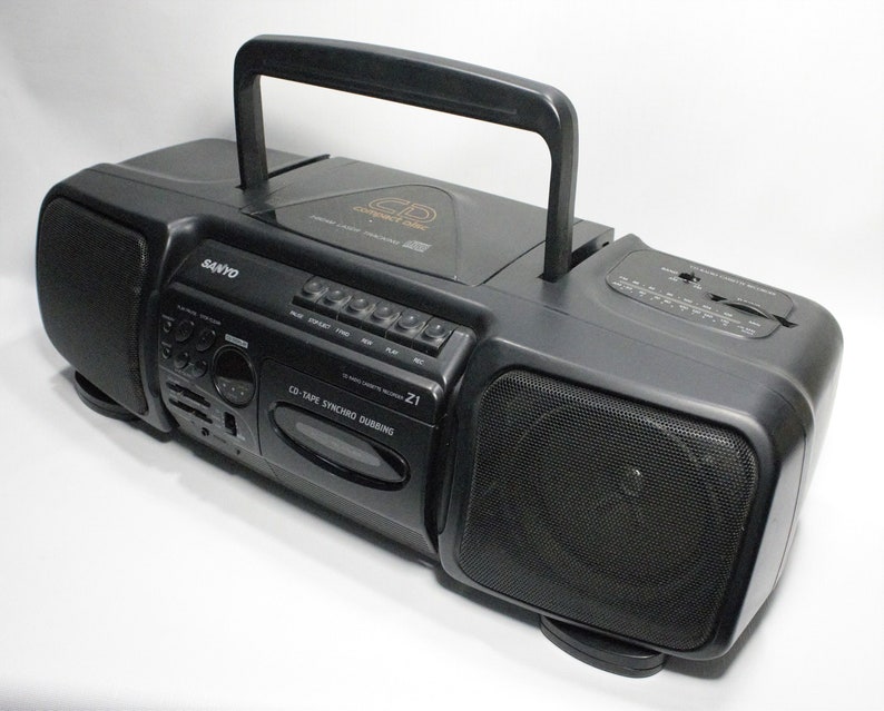 Vintage Boombox CD and Cassette Tape Player Sync Dubbing Etsy
