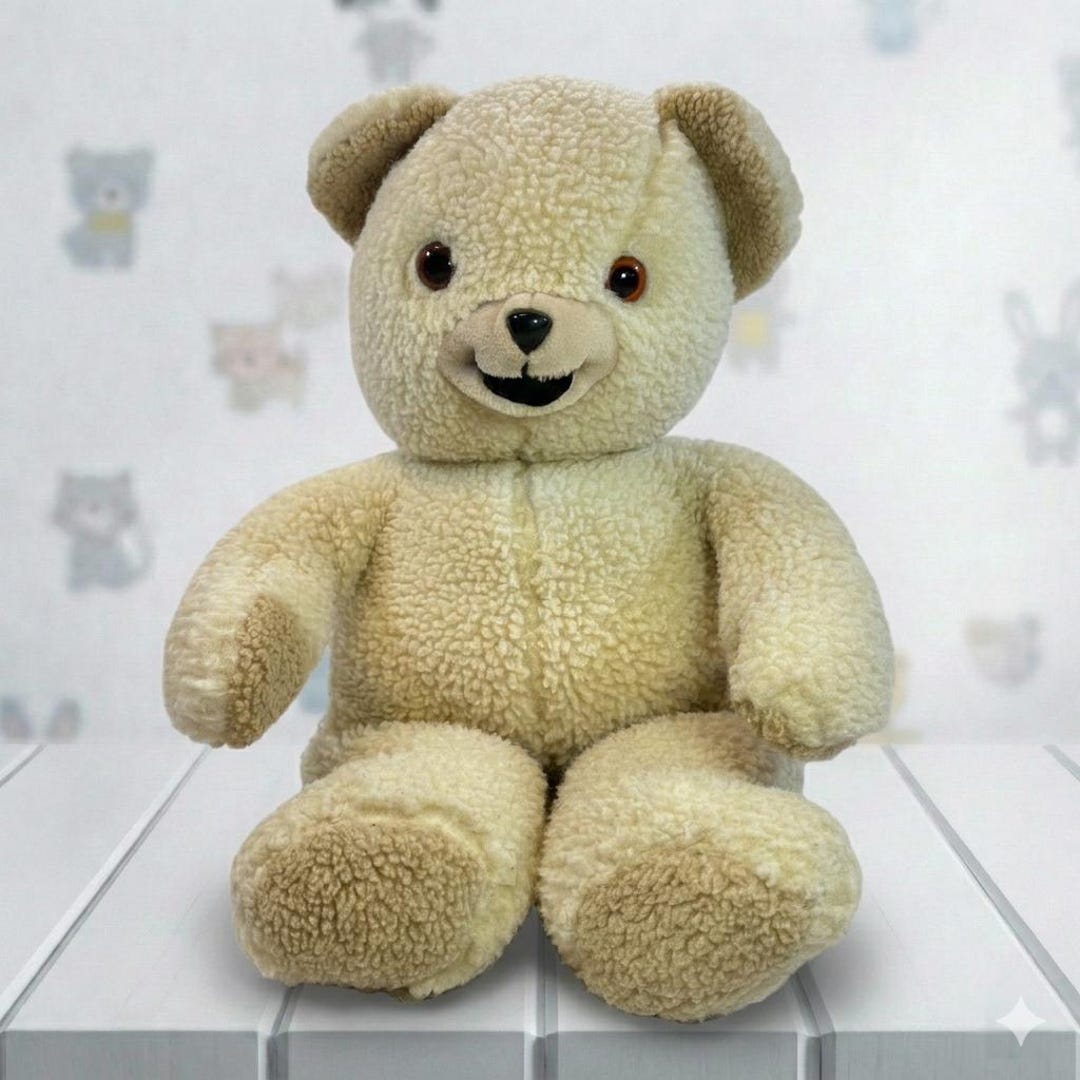 Vintage Russ Berrie Snuggle Bear Plush - 20" Large Stuffed Animal Teddy ...