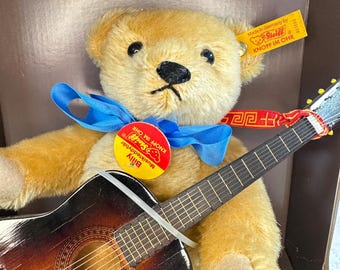 Steiff Musical Teddy 1951 All Ids Working Music Box 14 Inches