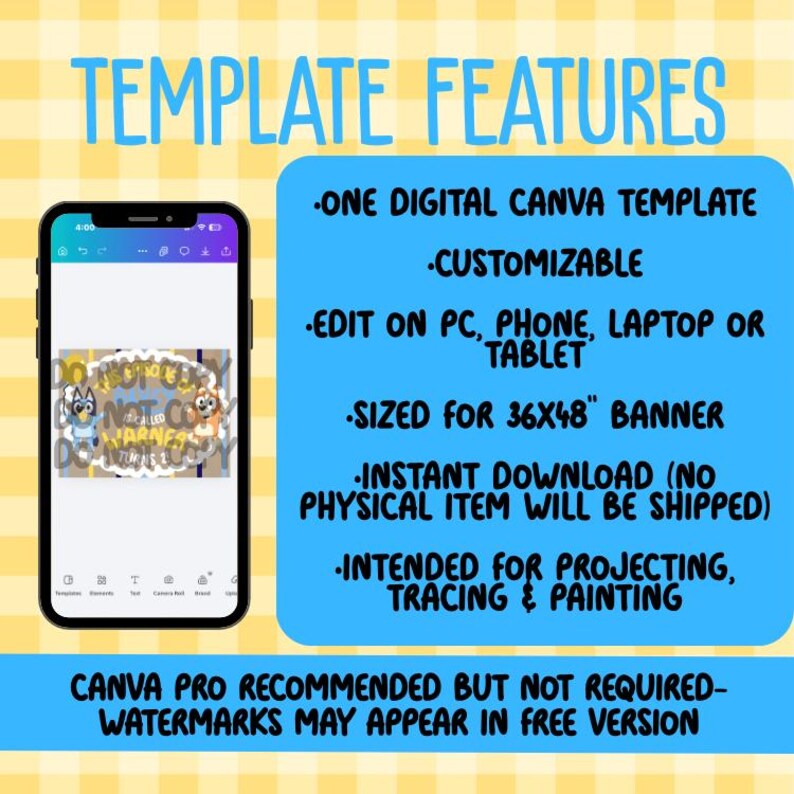 Bluey Birthday Banner Template | Editable Canva Design (digital ...
