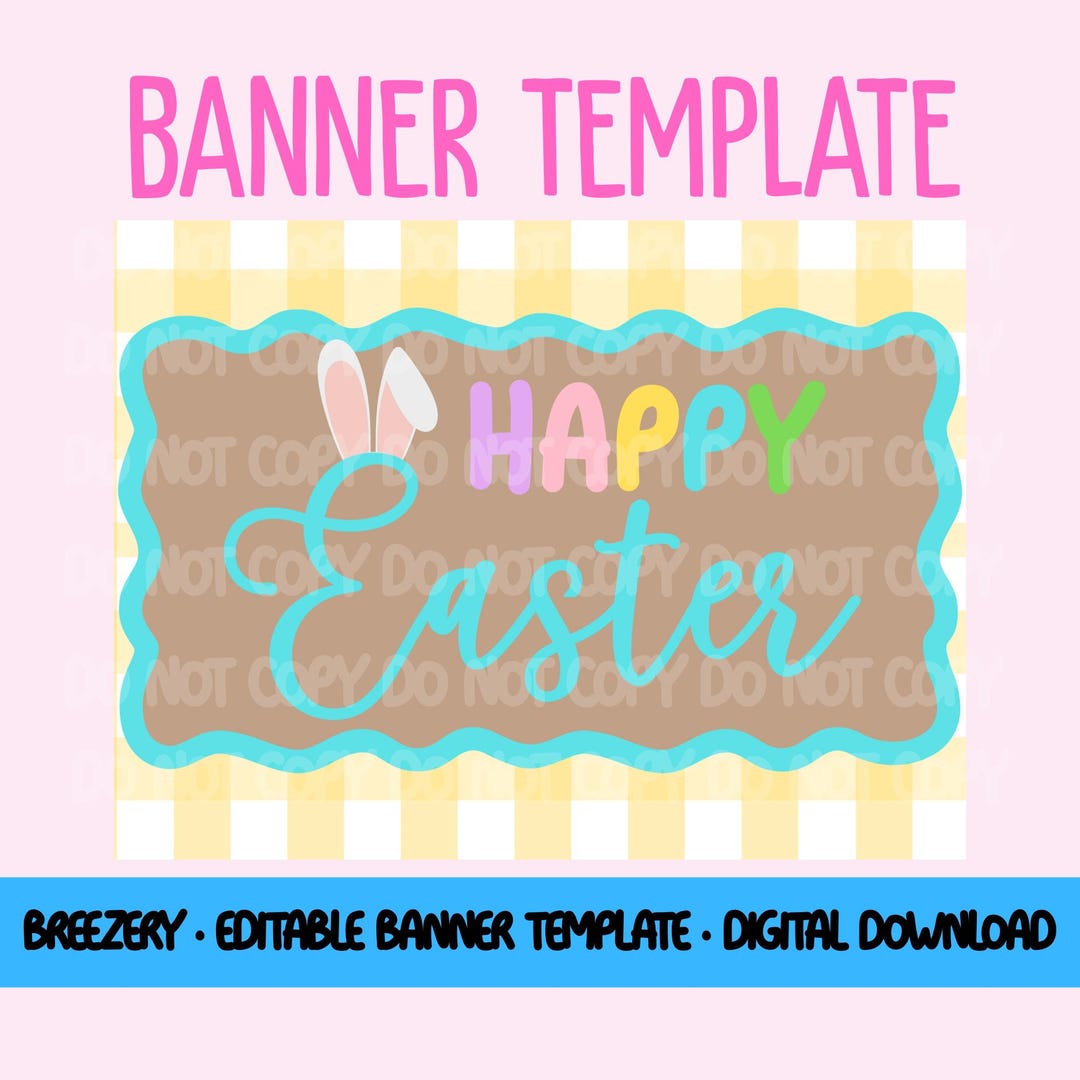 Easter Banner Template | Editable Canva Design (digital Download) - Etsy