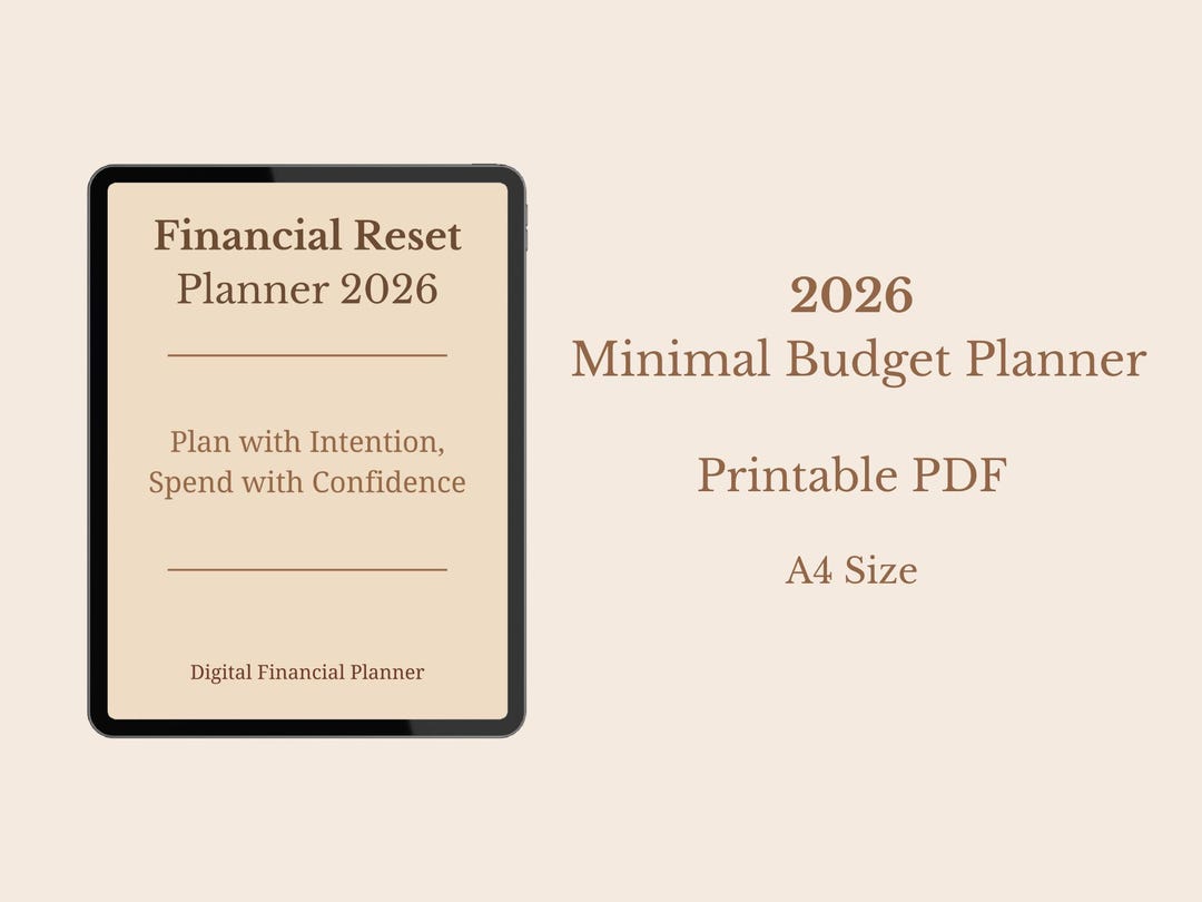 2026 Minimal Budget Planner Printable | Expense Tracker | 52 Week ...