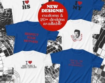 Harry Styles NYC Tour Shirt. I Love HS T-shirt. Kissco Concert 90s Baby Tee.