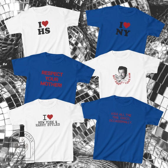 Harry Styles NYC Tour Shirt. I Love HS T-shirt. Kissco Concert 90s Baby Tee.
