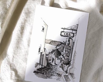 Aangepaste reistekening, vakantieillustratie, skyline van de stad, verlovingscadeau, jubileumcadeau, cadeau voor vrouw, gepersonaliseerd kunstwerk
