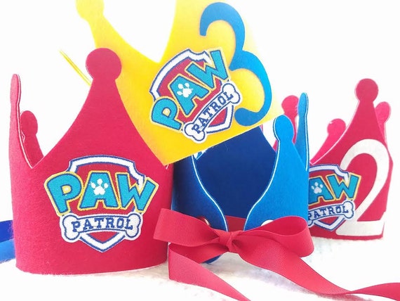 Paw Patrol Birthday Crown - Paw Patrol Party Hat - Paw Patrol Party Decorations - Kids Paw Patrol Birthday Hat Il_570xn