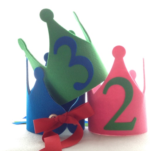 Felt Birthday Crown , Personalized Party Hat Il_570xn