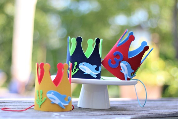 Shark Party - Shark Birthday Crown - Under The Sea Party Hats Il_570xn