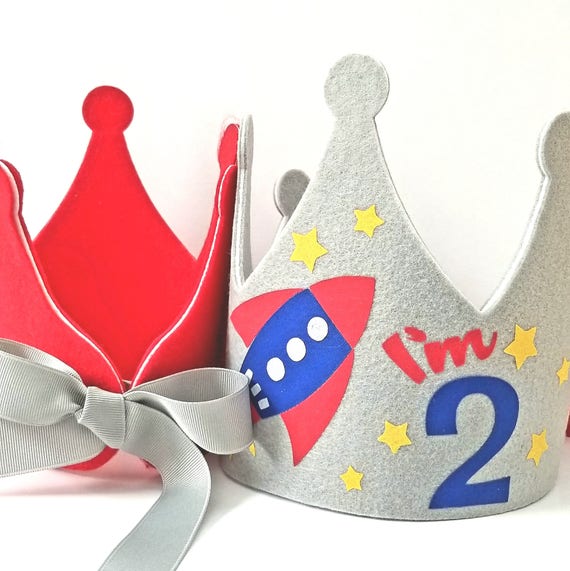 Spaceship Birthday Crown - Rocket Ship Party Hat - Space Explorer Crown Il_570xn
