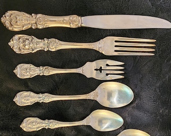 Reed and Barton Francis 1 Sterling Silver 6-Piece Place Settings, Service For 8