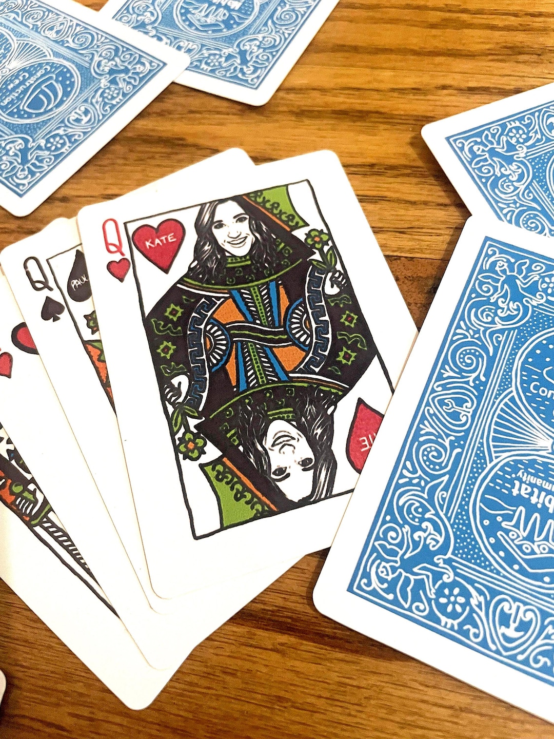 Custom Playing Card Deck With Personalized Face Cards - Etsy