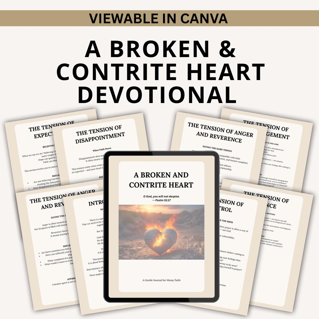Broken and Contrite Heart – Printable Christian Devotional - Etsy