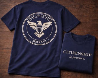 Civic Pride-T-shirt, patriottische adelaar, uniseks katoenen T-shirt