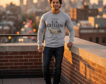 That U.S. Citizen vintage T-shirt met lange mouwen | Patriottisch VS-ontwerp