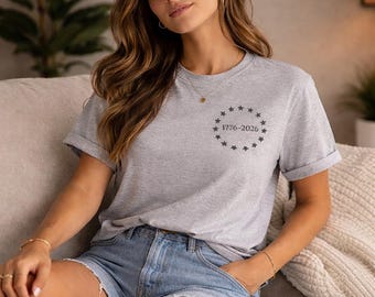 T-shirt jubileum 1776-2026 | Minimalistisch T-shirt USA Heritage