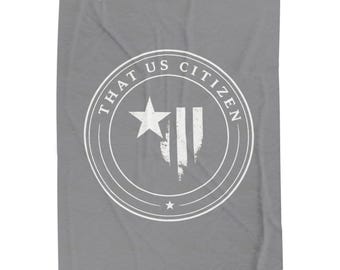 Fluwelen deken van That US Citizen Star & Stripes-embleem | Patriottisch zegel, verweerd ontwerp