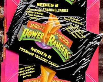 Original Vintage Mighty Morphin Power Ranger Cards TV Show Pack of Cards 1990s Trading Cards Series 2 Power Ranger Cards MMPR