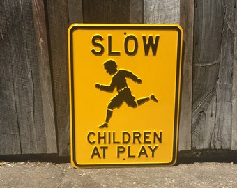 Slow Street Sign Etsy