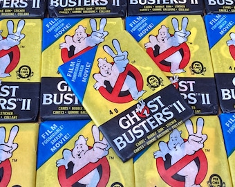 Vintage Ghostbusters 2 Trading Cards Pack of Trading Cards O Pee Chee Bubble Gum Movie Cards French Canadian