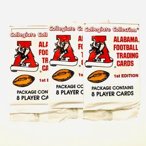 Vintage Alabama College Football Cards Unopened Pack Of Cards From the 1980s Collegiate Collection 1st Edition Officially Licensed Cards