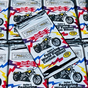 Authentic Thunder Custom Motorcycle Cards Unopened Pack Of Cards Bike Photo Trading Card Series 1 1993