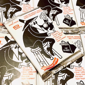 Pack of Vintage Spy vs Spy Trading Cards 1993 Mad Magazine Comic Cards 9 Cards per Pack 1990s Nostalgic