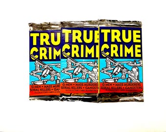 True Crime Pack of Cards Vintage Series 1 Cards Trading Cards Pack of Cards 90s Foil Pack  G-Men, Murderers, Serial Killers, Gangsters