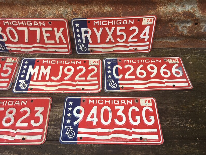 michigan license plate sticker colors