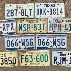 Choice Of Texas License Plate TX Authentic Vehicle Auto Tags Lots to Choose From Search our Shop!