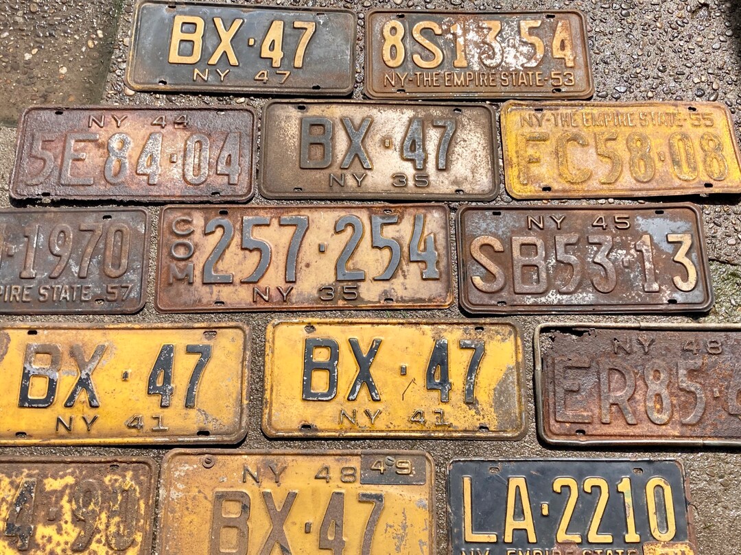 Authentic Choice of New York License Plate Vintage License Plate 1947