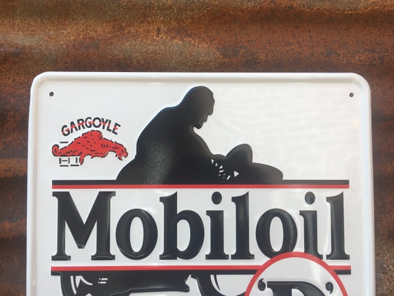 Mobile oil Gargoyle ヴィンテージ　看板 Reproduction Sign Mobiloil Gargoyle Mobil Oil 15x15 Inch Vintage