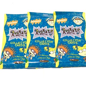 Vintage Rugrats Pack of Cards Cartoon TV Show Cards Nickelodeon 1997 Collector Trading Cards New Old Stock 7 Cards per Pack
