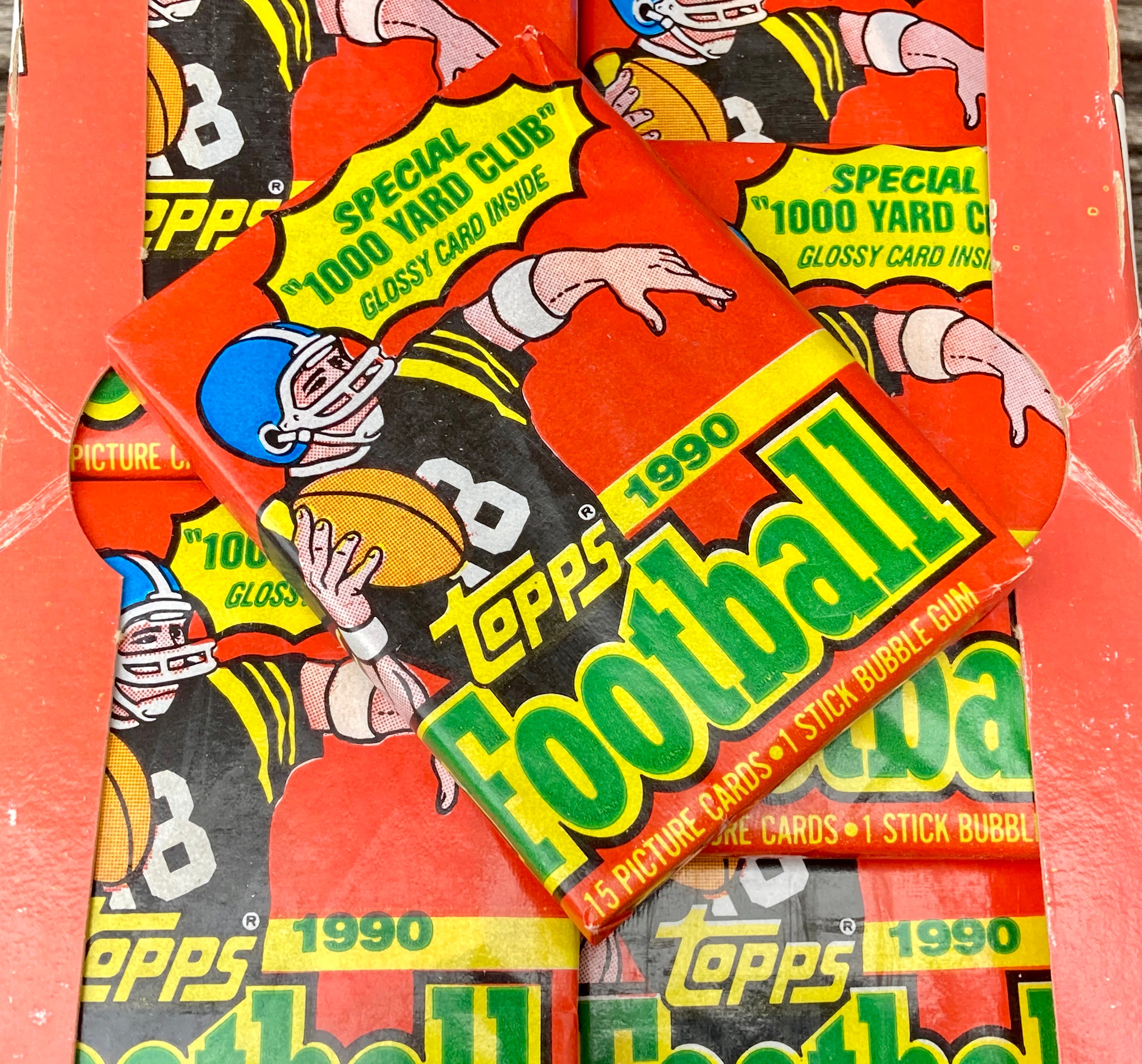 rare 90s football cards DREAM LOT OF OLD UNOPENED IN PACKS 60 Cards in Packs from the Late 80s and Early : Sports & Outdoors Top 100 Football Cards of