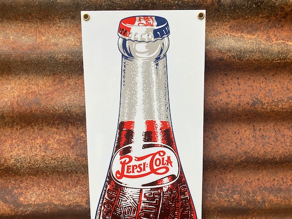 Vintage Pepsi Cola Sign 5 Cent Pepsi Sign Double Dot 1930s Style