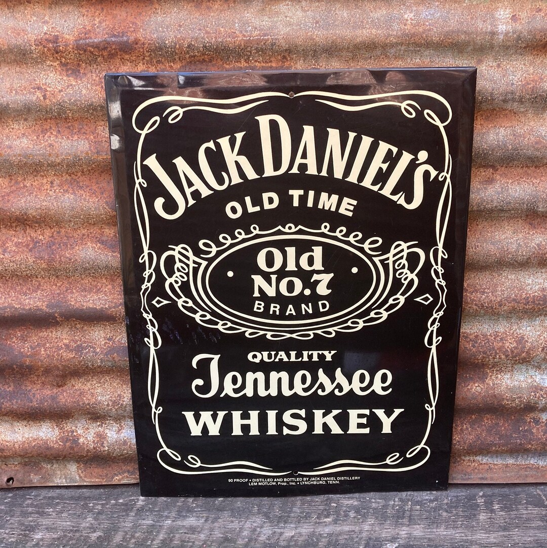 Authentic Vintage Metal Sign Jack Daniels Number 7 Tennessee Whiskey