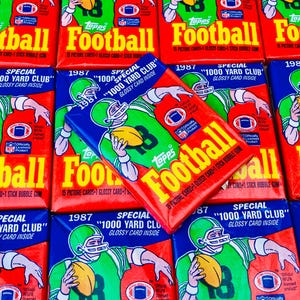 Original Vintage Football Cards Topps 1987 NFL Pack Of Cards Unopened Pack of Cards 80s Pack 1980s Nostalgic National Football League
