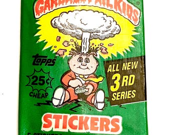 Vintage Garbage Pail Kids 3rd Series Sticker Card Packs 1986