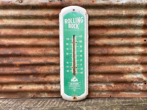 Vintage Metal Key Thermometer Swedish Wall Hanging 