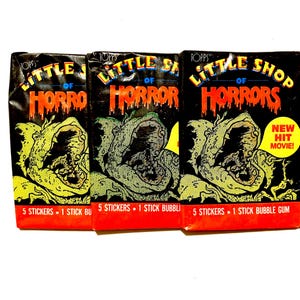 Little Shop of Horrors Cards Vintage Movie Cards 1986 Unopened Pack Cards 80s Wax Pack 1980s Topps Sci Fi Horror Movie Musical