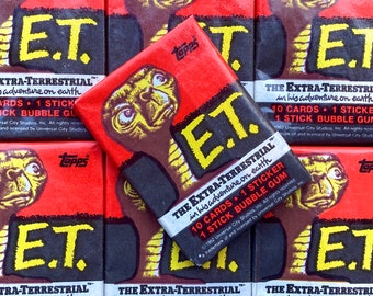 Vintage ET Cards Pack of ET Movie Cards Extra Terrestrial 1982 Vintage Cards Unopened Pack Cards 80s Wax Pack 1980s Topps