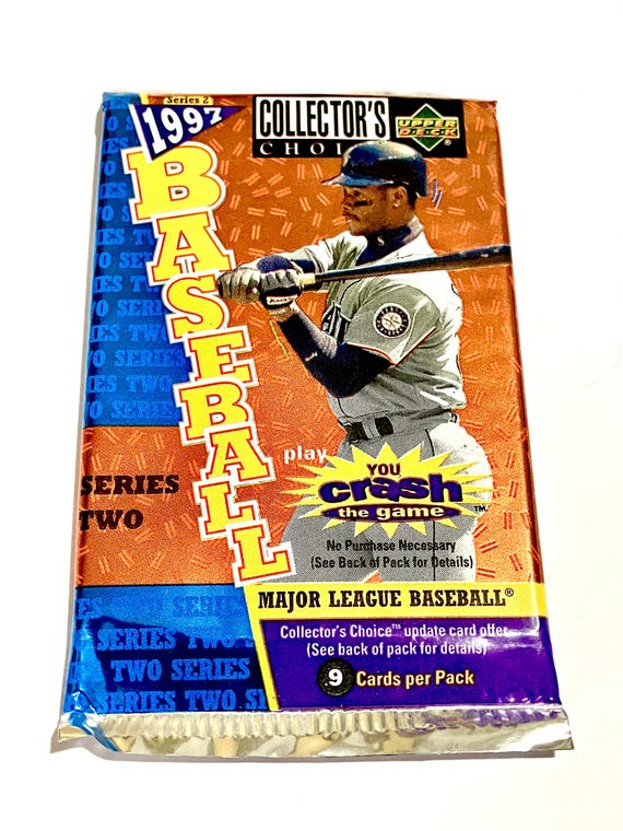 Authentic Vintage Baseball Cards Upper Deck 1997 Series 2 Collectors Choice MLB  Pack of Cards Unopened Foil Pack 9 Cards per Pack - Etsy