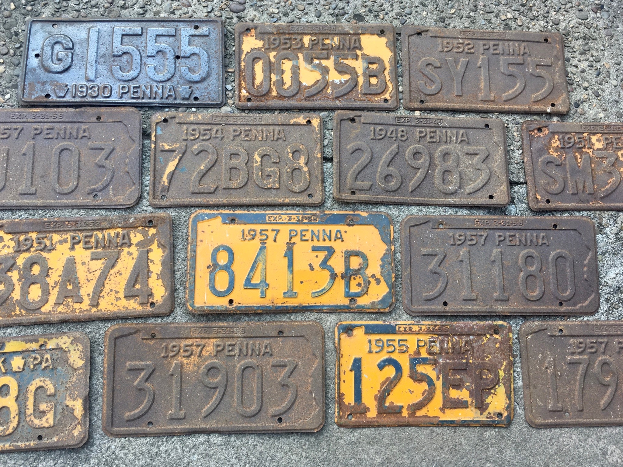 Mini Plaque D'immatriculation Vintage 1953 – Pour Vélo Ou Déco, Métal, états-unienne