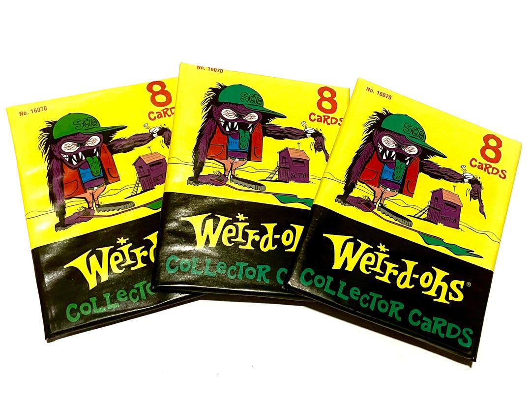 Vintage Weird Ohs Trading Cards Unopened Pack of Cards Comedy