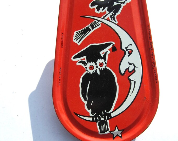 Vintage Halloween Noise Maker Kirchhoff Tin Metal Winder Toy Etsy