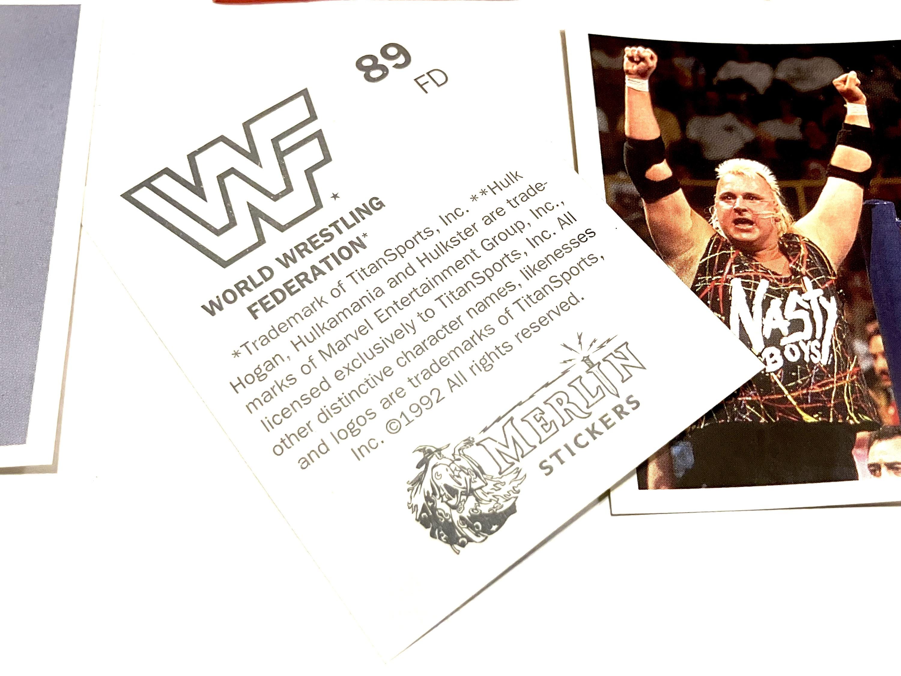 WWF Wrestling Cards Vintage Sticker Album Cards 1992 WWE World
