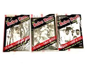 4 Packs of the Babe Ruth Collection. 10 Cards per Pack. 165 Card Set.  Collect Them All! Mega Cards 1992. Must Have for Baseball Historians! - Etsy