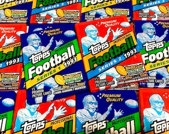 Original Vintage Football Cards Topps 1993 NFL Pack Of Cards Unopened Pack of Cards 90s Pack 1990s Nostalgic National Football League