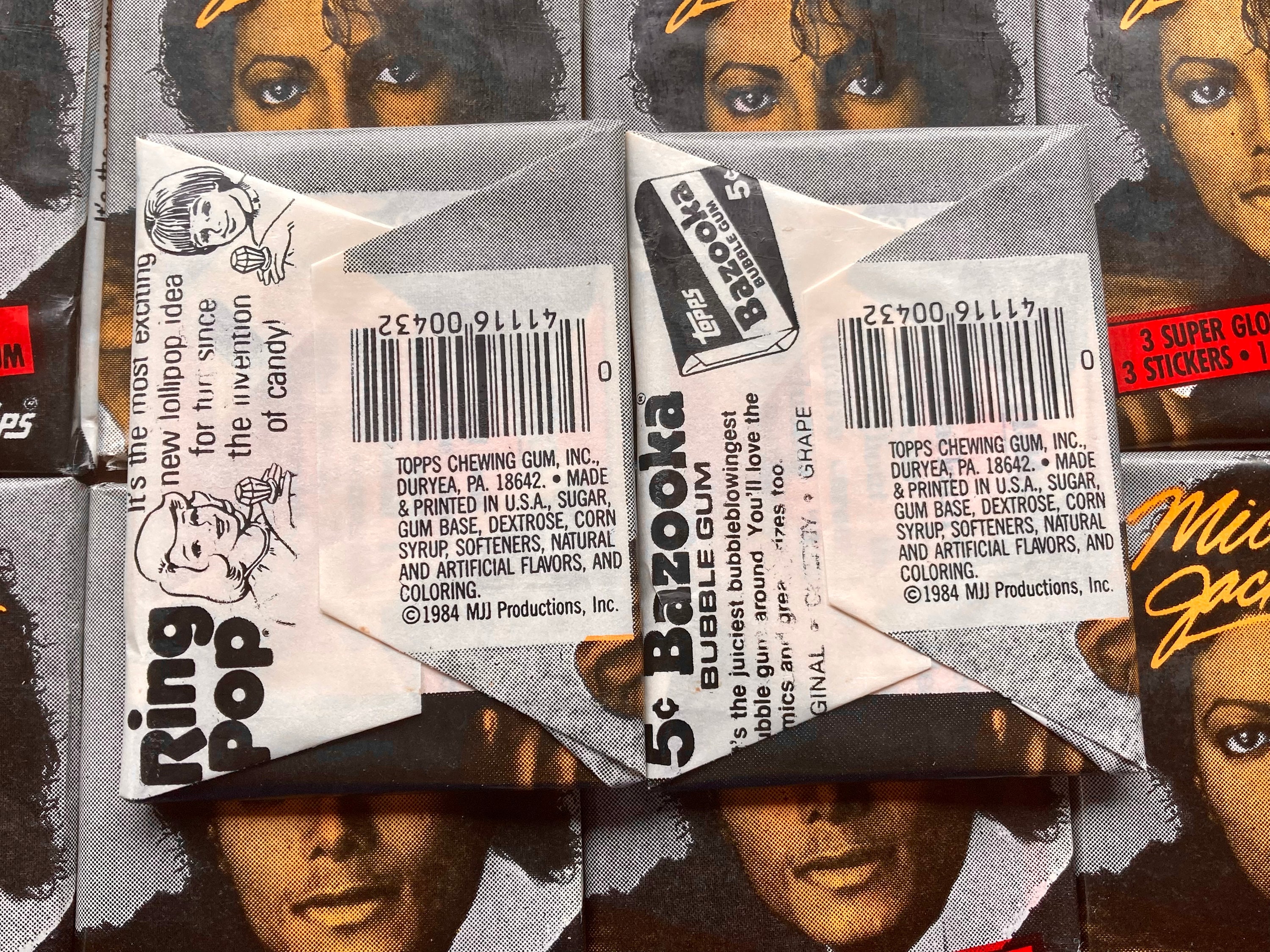 Vintage Michael Jackson Cards 1 Pack Topps 1984 Unopened Pack of