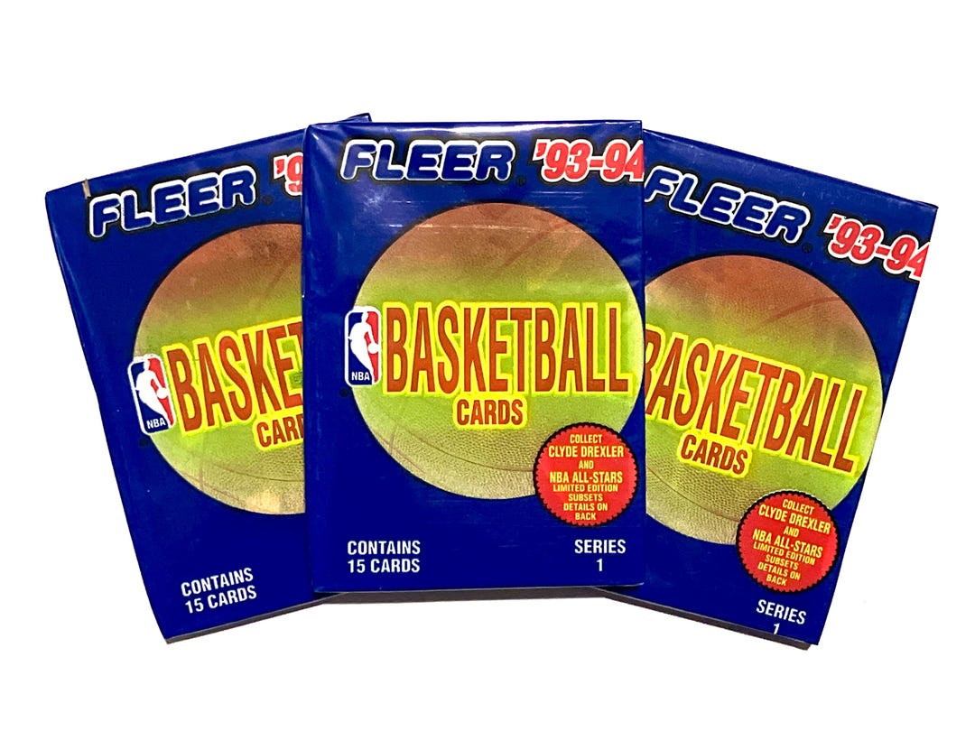 Vintage 1993-94 Fleer Basketball Card Pack: Unopened NBA Series 1